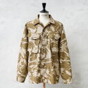 ★実物 新品 デッドストック イギリス軍 TROPICAL COMBAT ジャケット デザートDPMカモ【クーポン対象外】【I】｜ミリタリージャケット メンズ アウター 迷彩 カモフラ ゆったり 大きいサイズ ポケット多い 薄手 古着 ファッション おしゃれ