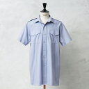 実物 USED イギリス軍 ROYAL AIR FORCE（RAF）ショートスリーブ ワーキング ドレスシャツ ペールブルー【クーポン対象外】【I】｜メンズ トップス 半袖シャツ 大きいサイズ 作業着 ミリタリー 古着 ファッション おしゃれ ギフト