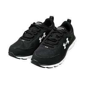 UNDER ARMOUR アンダーアーマー 3024857-001 Charged Assert 9 Wide 4E ランニングシューズ BLACK×WHITE【クーポン対象外】【I】｜メンズ スニーカー 靴 ジム トレーニング フィットネス 軽量 黒 ブランド ファッション おしゃれ 秋 冬 送料無料 プレゼント 父の日