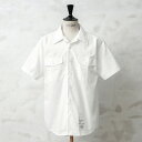 ★実物 新品 デッドストック 米軍 トロピカル 半袖シャツ ホワイト【クーポン対象外】【I】｜メンズ トップス 半袖シャツ 開襟シャツ ミリタリーシャツ 薄手 大きいサイズ 古着 ファッション おしゃれ