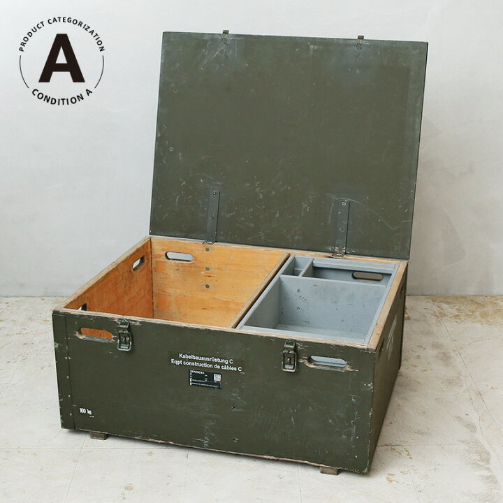 楽天市場】実物 USED スイス軍 ウッド ミリタリーボックス（仕切りBOX 