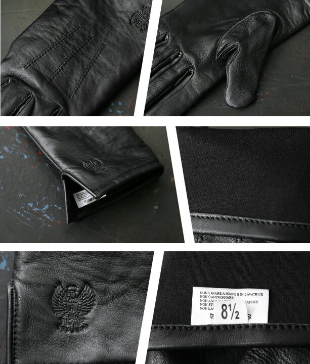 楽天市場】実物 新品 デッドストック イタリア国家警察 レザーグローブ  