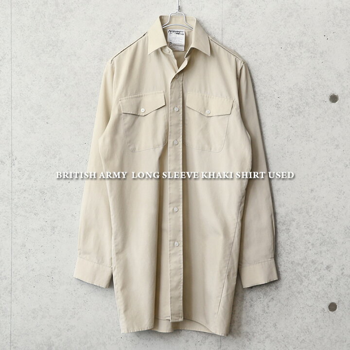 楽天市場】実物 USED イギリス軍 ロングスリーブ カーキシャツ 