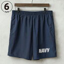 実物 新品 デッドストック 米軍 U.S.NAVY フィジカル トレーニングショーツ made by SOFFE 6インチ【クーポン対象外】【R】｜メンズ ショートパンツ 半ズボン ハーフパンツ ロゴ ネイビー ランニング ジム 速乾 古着 ファッション おしゃれ ギフト