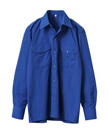 実物 新品 デッドストック フランス軍 ロングスリーブ PIN OX オフィサーシャツ ROYAL BLUE【クーポン対象外】【I】 父の日