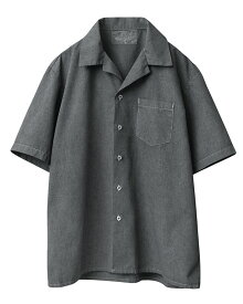 実物 新品 デッドストック 米軍 GENERAL PURPOSE SMOCK ショートスリーブ シャツ GRAY染め【クーポン対象外】【I】｜ミリタリー メンズシャツ アメカジ ミルスペック グレー染め オープンカラー 半袖シャツ ポプリン生地 スモックシャツ 古着風 着回し 秋 冬