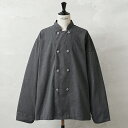 実物 新品 デッドストック 米軍 FOOD HANDLER SMOCK（フードハンドラー スモック）ジャケット GRAY染め【クーポン対象外】【I】｜ミリタリー アメカジ メンズファッション 軍モノ ヴィンテージ ワークウェア トップス アウター T/Cツイル ボックスシルエット 古着