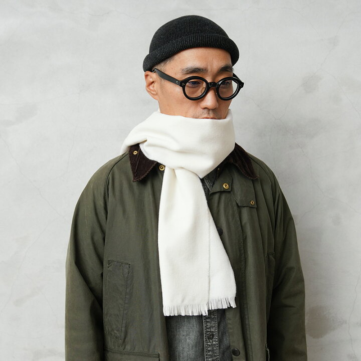 プラダ希少ホワイト白 人気マフラー メンズ&レデイース 写真追加 楽天 