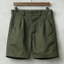 実物 新品 デッドストック フランス軍 バミューダショーツ OLIVE / ショートパンツ【クーポン対象外】【I】｜メンズファッション ミリタリー 短パン ヴィンテージ ポリコットン M-52 チノショーツ 古着 おしゃれ