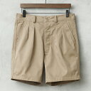 実物 新品 デッドストック フランス軍 バミューダショーツ KHAKI / ショートパンツ【クーポン対象外】【I】｜ミリタリー メンズファッション アメカジ ポリコットン ヴィンテージ 短パン 軍パン 古着 おしゃれ