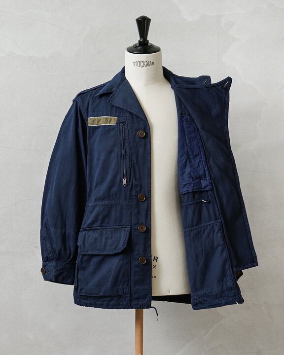 楽天市場】実物 USED フランス軍 M-64 ジャケット NAVY染め【クーポン 