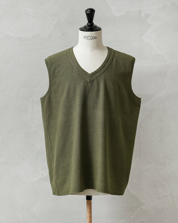楽天市場】実物 新品 デッドストック フランス軍 リネンベスト OLIVE 
