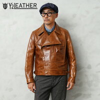 Y'2 LEATHER ワイツーレザー YK-09 OIL WAX HORSE BRTISH STYLE アビエイター ジャケット