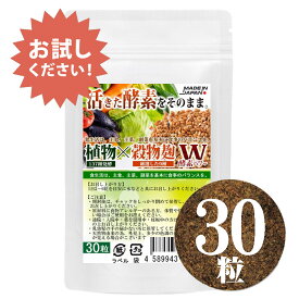 こうじ酵素 麹 酵素サプリ30粒 約15日分 熟成137種植物発酵エキス【糖類 3種 野菜 きのこ32種 ハーブ38種 穀物9種 豆・ナッツ類11種 海藻類6種】 厳選9種穀物麹【白米 黒米 赤米 もちきび ひえ たかきび　もちあわ 玄米 大麦】
