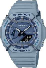 【GA-2100PT-2AJF】CASIO　カシオ　腕時計　G-SHOCK　ジーショック　Tone on toneシリーズ　八角形フォルム　カーボンコアガードアナログ　デジタル　アナデジ　ブルー　メンズ
