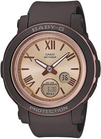 【BGA-290-5AJF】CASIO　カシオ　腕時計　BABY-G　ベビージー　10気圧防水アナログ　デジタル　アナデジ　デジアナ 　レディース　ブラウン　ピンクゴールド