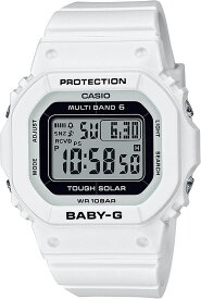 【BGD-5650-7JF】CASIO　カシオ　腕時計　BABY-G　ベビージー　スクエア　角型　シンプル　ソーラー電波レディース　ホワイト　デジタル