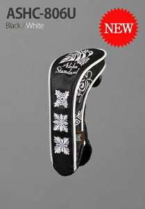 【最新モデル!!・NEWカラー】アロハスタンダード Aloha Standard ASHC-806U Black/White ユーティリティ用 ヘッドカバー 新品!