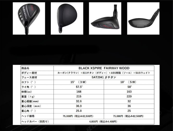 楽天市場】【スーパーモンスターFW】Muziik BLACK XSPIRE Fairway Wood 