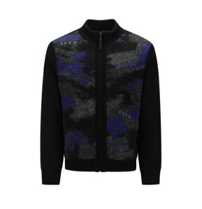 ��NEW��ANEW MEN WI BRUSHSTROKE WINDPROOF KNIT CARDIGAN BLUE �A�j���[ �S���t �����Y �j�b�g�J�[�f�B�K�� �u���[ AGFWMKC01