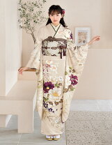 楽天市場】着物（カラーベージュ・種類（着物）振袖）（和服 
