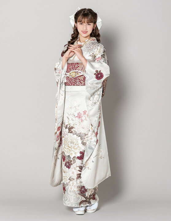 楽天市場】振袖 販売 単品 成人式 薄グレー 古典 正絹 新品 振袖 