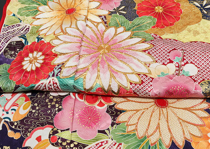 楽天市場】振袖 フルセット 手刺繍 絢爛豪華 正絹 赤 最高級 お仕立て 