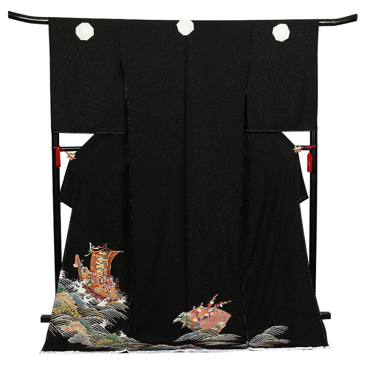 楽天市場】黒留袖 正絹 お仕立て付き 手描き京友禅『舞衣』宝船 単品  