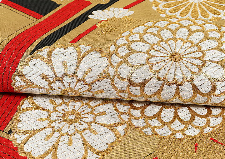 楽天市場】袋帯 振袖用 帯 成人式 西陣織 日本製 大光(株)謹製 金 菊花 