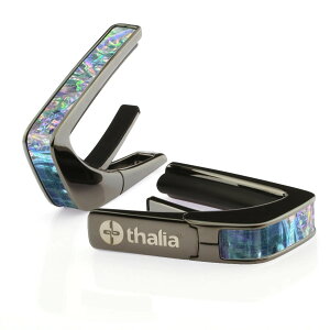 Thalia Capos �^���A �J�| Exotic Shell Series Prism Abalone Black Chrome �M�^�[ 12�C���`�t���b�h�p�b�h�t�� �v���Y�� �A�o���� �u���b�N �N���[���y���������z