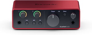 Focusrite Scarlett Solo ��4���� USB�I�[�f�B�I�C���^�[�t�F�[�X �M�^���X�g�A�{�[�J���X�g�A�v���f���[�T�[�p �������x �X�^�W�I�i���^�� �^���ɕK�v�Ȃ��ׂẴ\�t�g�E�F�A�y���������z