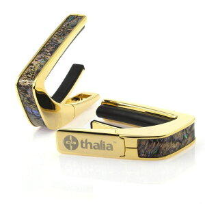Thalia Capos �^���A �J�| Exotic Shell Series PAUA HEART 24K Gold �M�^�[ 12�C���`�t���b�h�p�b�h�t�� �p�E�A �n�[�g �S�[���h�y���������z