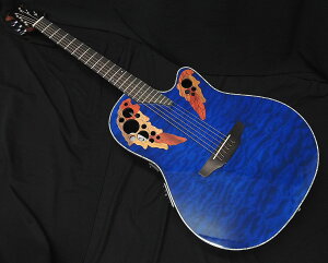 Ovation CE44P-8TQ-G Celebrity Elite Plus Transparent Blue Quilt Maple Ix[V u[ GAR AR[XeBbNM^[ yzyyVLO܁z