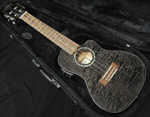 �y�|�C���g3�{�zLANIKAI QM-BKCEC Quilted Maple Black Stain Concert A/E Ukulele ���j�J�C �G���N�g���b�N �R���T�[�g �E�N���� �X���b�e�b�h�w�b�h �u���b�N�y���������z