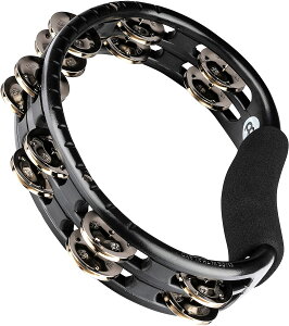 MEINL Percussion }Cl ^o Traditional ABS Tambourine Steel Jingles Black TMT1BK