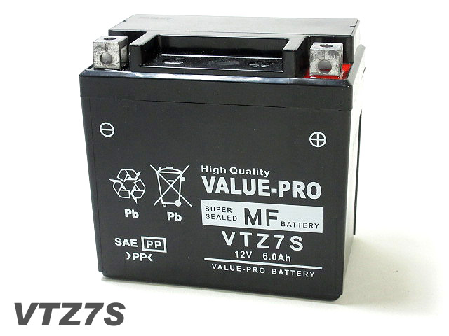 販売累計5万個以上 VALUE PROバッテリー 保証付き VTZ7S YTZ7S 新品 充電済み ValueProバッテリー 互換：ランツァ DT230 DG15J 特価 X WR250R VG02J ドラッグスター VG05J 4TP ブロンコ XVS250 5BT 毎日続々入荷