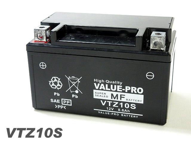 販売累計5万個以上 VALUE PROバッテリー 保証付き VTZ10S YTZ10S 新品 充電済み SG17J 海外輸入 SG20J 互換：マジェスティ 秀逸 マグザムMAXAM SG21J ValueProバッテリー