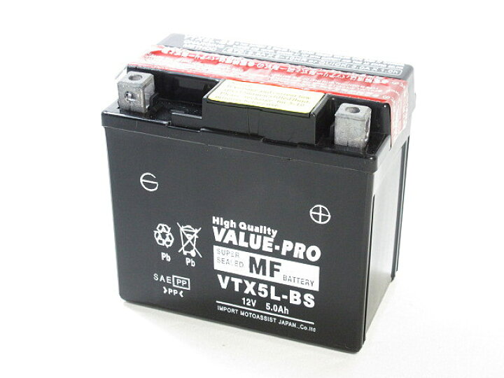 楽天市場 Vtx5l Bs 互換 Ytx5l Bs 他 新品 液別即用タイプ Valueproバッテリー ビーノ Vino 4サイクル Sa26j Sa37j ビーウィズyw50 Sa02j ジョグ Jog50 Sa36j Sa39j ギア Ua06j Vox Sa31a ｗａｖｅパーツ館
