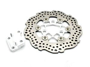 新品 WAVE ブレーキディスクローター 大型200mm シルバー銀 ◆ ジョグ アプリオ JOG50 JOG-Z2 JOG-EX JOG-Z ZR JOG90 アクシス 3VR 3VP