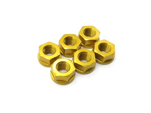 リアスプロケット用 軽量 アルミナット M10-P1.25 GD ゴールド 金 6pcs / 新品 kawasaki ゼファー ZRX NINJA GPZ900R ZZ-R1100 ZX-14R
