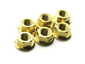 ���A�X�v���P�b�g�p �y�� �`�^���i�b�g M10-P1.25 GD �S�[���h �� 6pcs / �V�i YAMAHA YZF-R25 YZF-R1 XJR1300 FZS1 FZ750 FZR1000