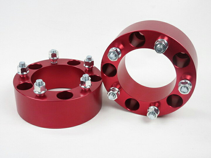楽天市場】ワイドトレッドスペーサー 60mm レッド 2枚セット 