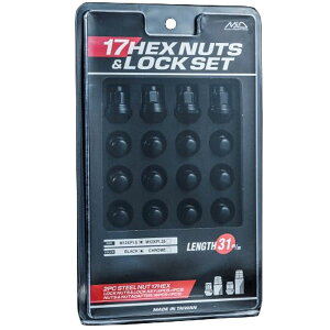 MID �i�b�g M12×P1.5 �V���[�g���b�N�i�b�g�Z�b�g L31 �u���b�N 4H/5H�p 17HEX M12XP1.5