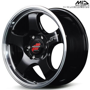 MID RACING R05-HC 1{ [16×6.5J+38 6H 139.7 108.5 nCG[X 200n ] ubN/|bV }JT[rX A~zC[