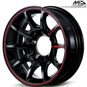 MID RACING R25 plus 4{ [16×5.5J-25 5H 139.7 108.8 Wj[ JB23W JB64W] ubN/bhC }JT[rX A~zC[