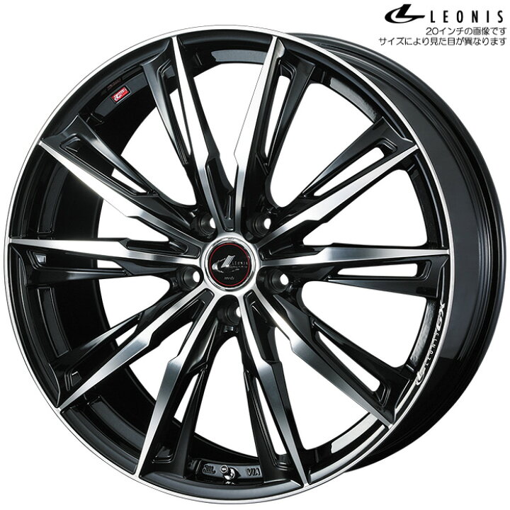 楽天市場】WEDS レオニス GX PBMC 2本 [19X8.0J+43 5H 114.3 φ73 