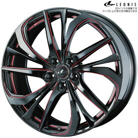 WEDS レオニス TE BK/SC RED 2本 [18X7.0J+47 5H 114.3 φ73] ウェッズ ホイール LEONIS TE ブラック/SCマシニング レッド 38776