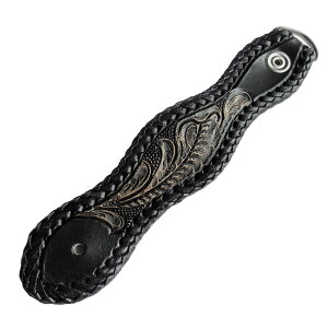 �J�[�r���O ���U�[ �x���g���[�v �L�[�z���_�[ �{�v �k���v D�J���t�� Hand Carved Leather Key Holder Key WILD HEARTS Leather&Silver(ID con05k4)