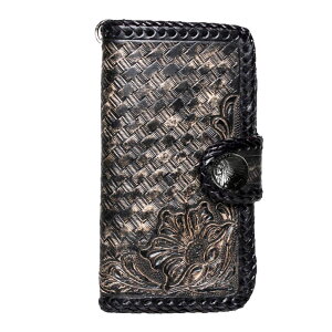 iPhone17 Air 16 Pro max �P�[�X 16e iPhone15 14 13 �{�v iPhone�P�[�X �蒠�^�P�[�X �ϏՌ� �J�[�r���O �n���h���C�h �T�h�����U�[ �u���b�N �� �R���`���t�� WILD HEARTS Leather & Silver (ID ip4302)za004