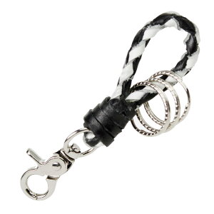 ���U�[ �L�[�z���_�[ �{�v ���v �҂ݍ��� �L�[�����O �i�X�J���t�� �n���h���C�h 10�Fleather braided Key Chain Key Rings Fob Holder 10 colorsWILD HEARTS Leather&Silver(ID kh163r5) za007